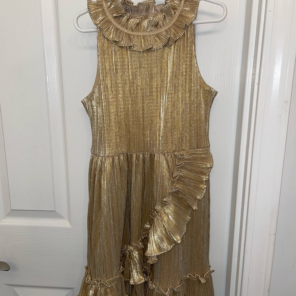 Janie and Jack Metallic Plisse Dress - Picture 2 of 3